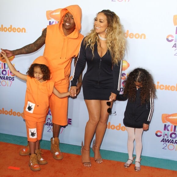 Mariah Carey et Nick Cannon avec leurs enfants Morrocan et Monroe - Soirée des "Nickelodeon's 2017