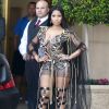 Nicki Minaj sur le tournage du clip de "No Frauds" à l'hôtel Montage Beverly Hills. Beverly Hills, le 3 avril 2017.