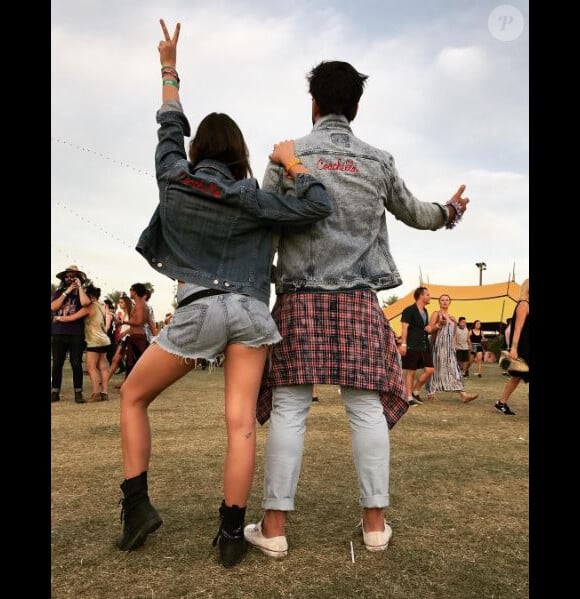 Pauline Ducruet et Maxime Giaccardi au festival de Coachella. Indio, avril 2017.