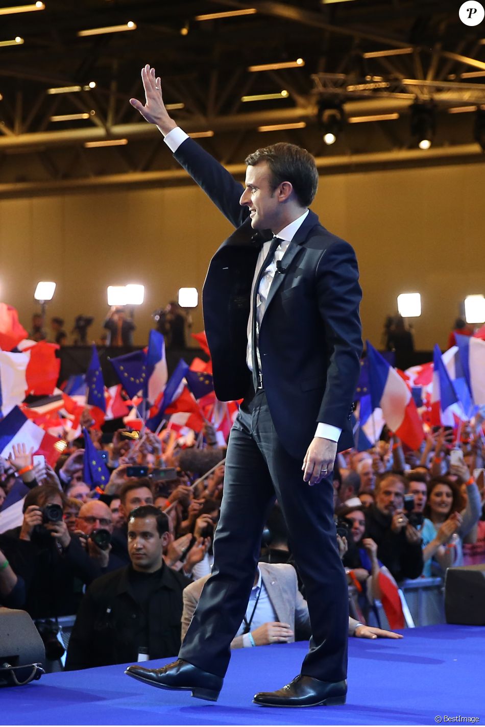Emmanuel Macron, vainqueur du premier tour de l'élection ...