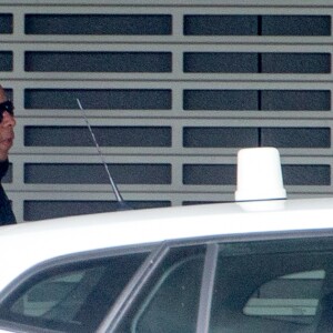 Tom Cruise sur le tournage d'une scène de Mission Impossible 6 quai Austerlitz à Paris, France, le 23 avril 2017.