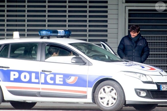 Tom Cruise sur le tournage d'une scène de Mission Impossible 6 quai Austerlitz à Paris, France, le 23 avril 2017.
