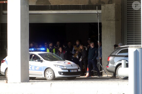 Tom Cruise sur le tournage d'une scène de Mission Impossible 6 quai Austerlitz à Paris le 23 avril 2017.