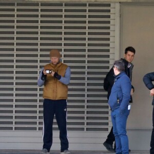Tom Cruise sur le tournage d'une scène de Mission Impossible 6 quai Austerlitz à Paris le 23 avril 2017.