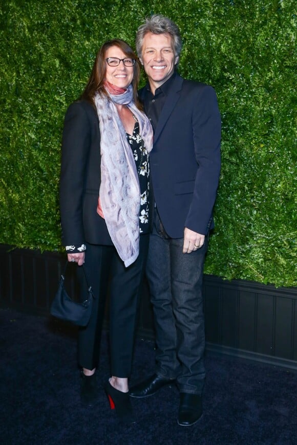 Dorothea Hurley et Jon Bon Jovi assistent au "dîner des artistes" de Chanel en marge du Festival de Tribeca, au restaurant Balthazar. New York, le 24 avril 2017.