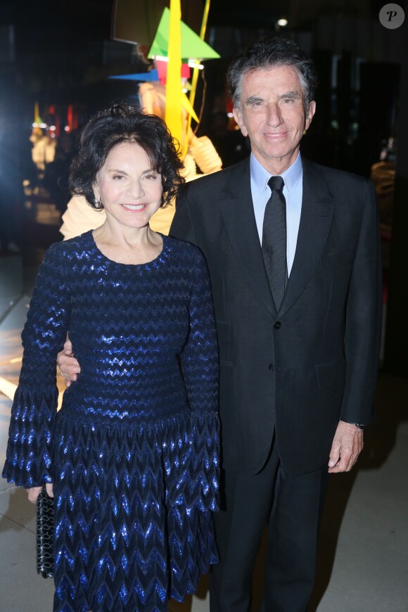 Jack Lang et sa femme Monique au Dîner annuel de la Société des Amis du musée national d'art moderne au Centre Pompidou à Paris, avec comme invité d'honneur J.P Goude, le 25 avril 2017. © CVS/Bestimage