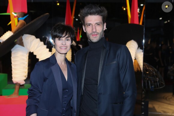 Marie-Claude Pietragalla et son mari Julien Derouault au Dîner annuel de la Société des Amis du musée national d'art moderne au Centre Pompidou à Paris, avec comme invité d'honneur J.P Goude, le 25 avril 2017. © CVS/Bestimage