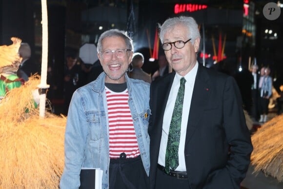 Jean-Paul Goude, Didier Grumbach (président de la Société des Amis du musée d'art moderne) au Dîner annuel de la Société des Amis du musée national d'art moderne au Centre Pompidou à Paris, avec comme invité d'honneur J.P Goude, le 25 avril 2017. © CVS/Bestimage