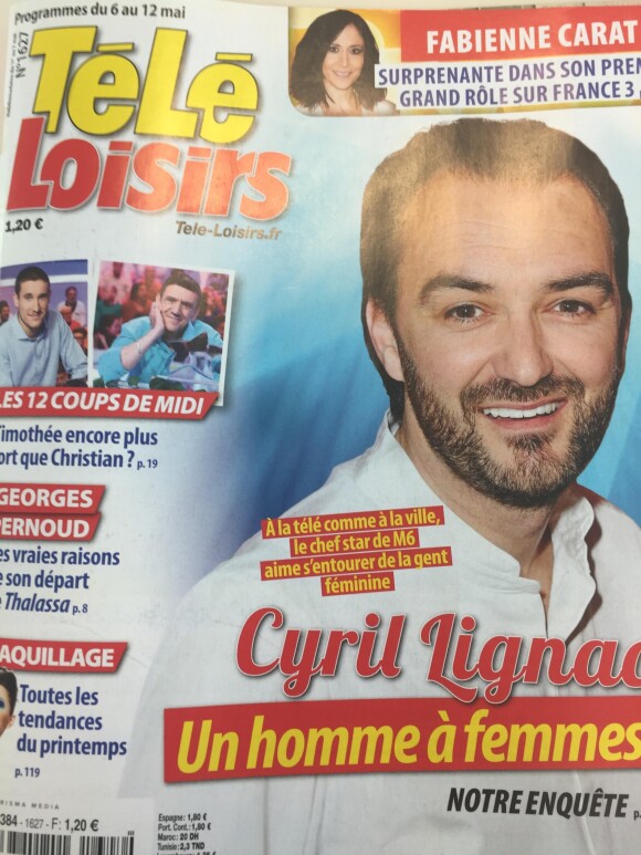 Retrouvez l'enquête sur Cyril Lignac dans le magazine Télé Loisirs, en kiosques le 28 avril 2017