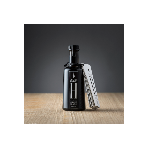 L'huile d'olive "H" produite par Patrick Bruel est en vente sur le site LesCallis.com