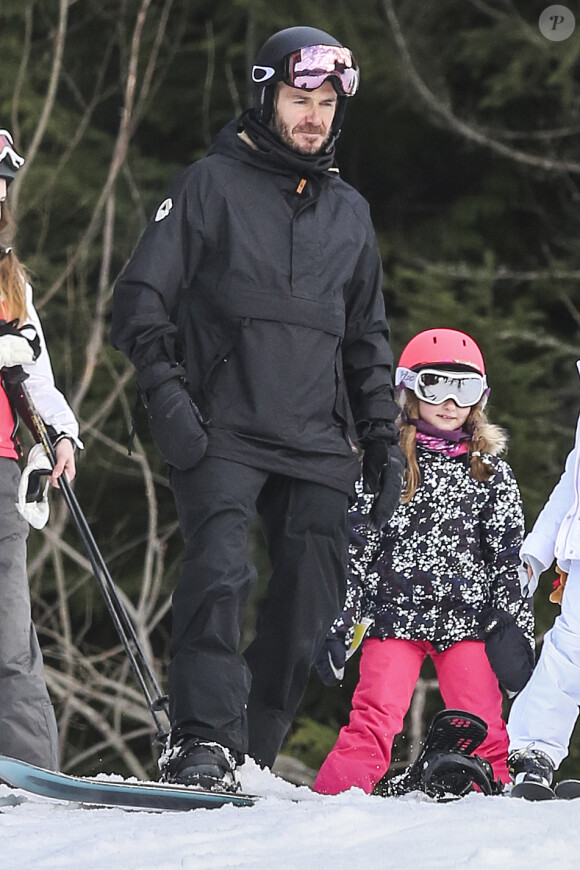 David Beckham - La famille Beckham profite de la neige pour skier dans la station de Whistler en Colombie-Britannique, Canada le 20 février 2017.