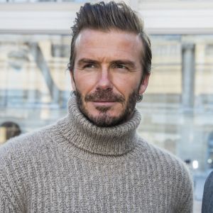David Beckham - Front raw du défilé de mode "Louis Vuitton" homme collection Automne/Hiver 2017-2018 dans les jardins du Palais Royal à Paris le 19 janvier 2017. © Olivier Borde / Bestimage