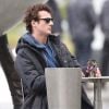Exclusif - Michael Neeson (fils de Liam Neeson) sur le tournage d'une scène du film "Hard Powder" à Vancouver, Canada, le 2 mai 2017.