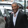Barack Obama à la sortie du restaurant Upland à New York. Le 10 mars 2017.