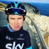 Christopher Froome à l'entraînement à Tenerife. Photo postée sur Instagram en avril 2017.