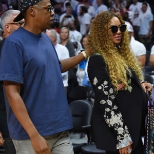 Beyonce et Jay-Z au Staples Center de Los Angeles, le 30 avril 2017