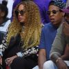 Beyonce et Jay-Z au Staples Center de Los Angeles, le 30 avril 2017