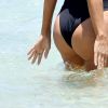 Larsa Pippen profite d'une journée ensoleillée sur la plage de Miami. Le 10 mai 2017.