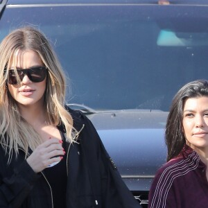 Kourtney, Kim et Khloé Kardashian à Los Angeles, le 11 mai 2017.