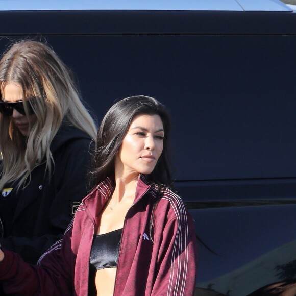 Kourtney, Kim et Khloé Kardashian à Los Angeles, le 11 mai 2017.