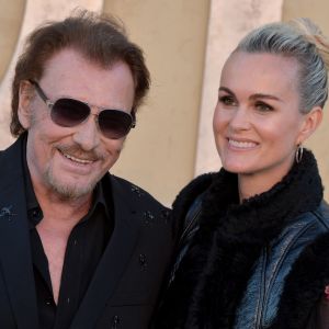 Johnny et Laeticia Hallyday assistent au défilé Christian Dior (collection croisière 2018) à Calabasas. Le 11 mai 2017.