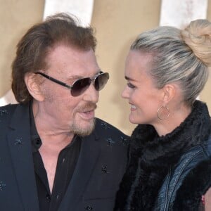 Johnny et Laeticia Hallyday assistent au défilé Christian Dior (collection croisière 2018) à Calabasas. Le 11 mai 2017.