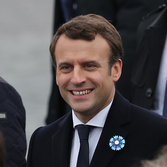 Le président-élu, Emmanuel Macron - Cérémonie de commémoration du 72ème anniversaire de la victoire du 8 mai 1945 devant la tombe du Soldat Inconnu à l'Arc de Triomphe à Paris le 8 mai 2017. © Cyril Moreau/Bestimage