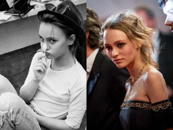 Vanessa Paradis jeune à gauche, Lily-Rose Depp à droite.
