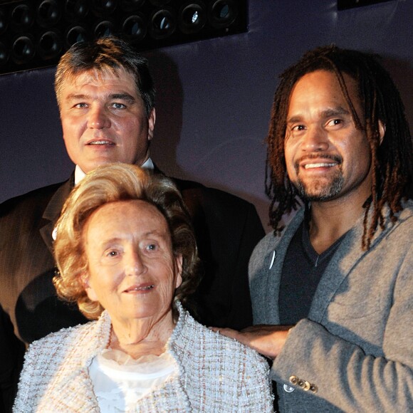 David Douillet et Christian Karembeu lancent aux cotes de Bernadette Chirac la 25e Operation Pieces Jaunes a l'Hopital Necker a Paris le 8 janvier 2014.