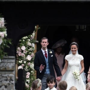 Kate Middleton lors du mariage de Pippa Middleton et de James Matthews à l'église St Mark à Englefield le 20 mai 2017