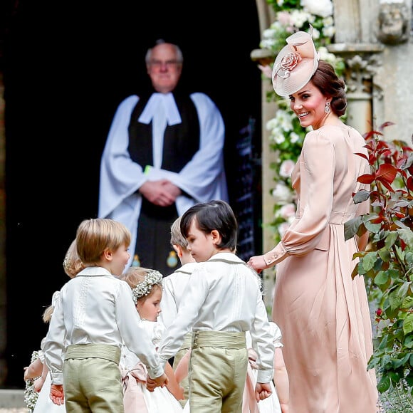 Kate Middleton au mariage de Pippa Middleton et de James Matthews à l'église St Mark à Englefield le 20 mai 2017