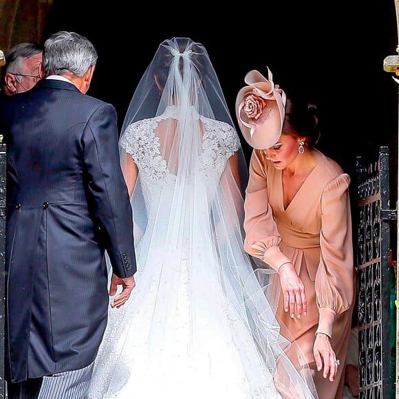 Kate Middleton au mariage de Pippa Middleton et de James Matthews à l'église St Mark à Englefield le 20 mai 2017