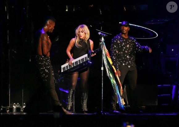 Lady Gaga en concert à Coachella à Palm Springs, le 16 avril 2017