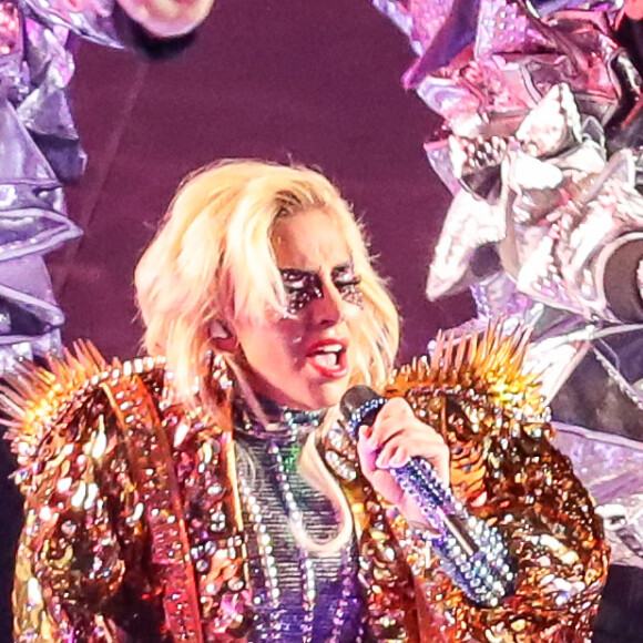 Lady Gaga en concert pendant la mi-temps du Super Bowl au NRG Stadium de Houston le 5 février 2017. © Dan Wozniak via ZUMA Wire / Bestimage