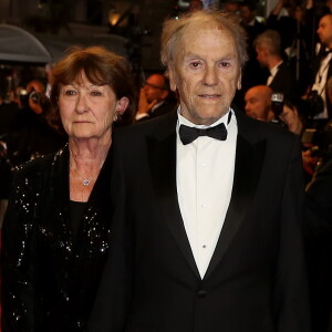 Marianne Hoepfner et son mari Jean-Louis Trintignant - Montée des marches du film "Happy End" lors du 70e Festival International du Film de Cannes. Le 22 mai 2017. © Borde-Jacovides-Moreau/Bestimage