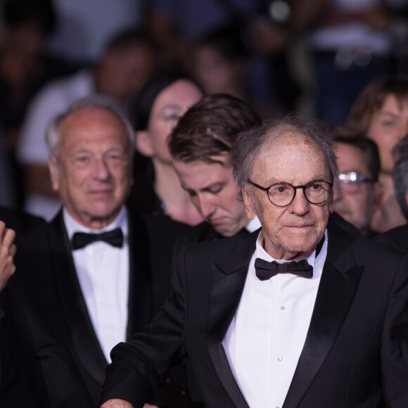Mathieu Kassovitz, Jean-Louis Trintignant, sa femme Marianne Hoepfner - Montée des marches du film "Happy End" lors du 70e Festival International du Film de Cannes. Le 22 mai 2017. © Borde-Jacovides-Moreau / Bestimage