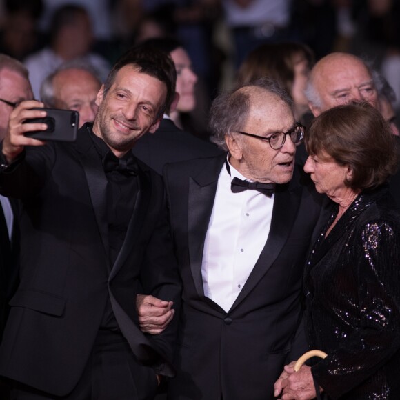 Mathieu Kassovitz, Jean-Louis Trintignant, sa femme Marianne Hoepfner - Montée des marches du film "Happy End" lors du 70e Festival International du Film de Cannes. Le 22 mai 2017. © Borde-Jacovides-Moreau / Bestimage