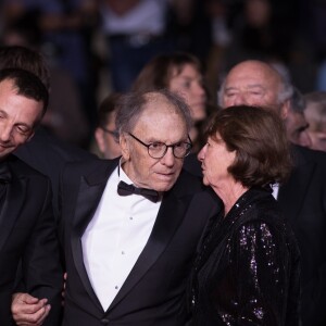 Mathieu Kassovitz, Jean-Louis Trintignant, sa femme Marianne Hoepfner - Montée des marches du film "Happy End" lors du 70e Festival International du Film de Cannes. Le 22 mai 2017. © Borde-Jacovides-Moreau / Bestimage