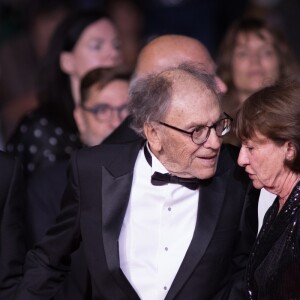 Mathieu Kassovitz, Jean-Louis Trintignant, sa femme Marianne Hoepfner - Montée des marches du film "Happy End" lors du 70e Festival International du Film de Cannes. Le 22 mai 2017. © Borde-Jacovides-Moreau / Bestimage