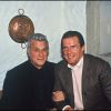 Tony Curtis et Roger Moore à Gstaad en 1989
