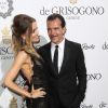 Antonio Banderas et sa compagne Nicole Kimpel - Soirée "Love On The Rocks" de de Grisogono à l'hôtel du Cap-Eden-Roc au Cap d'Antibes, en marge du 70e Festival International du Film de Cannes. Le 23 mai 2017.