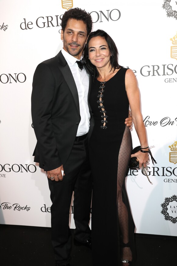 Tomer Sisley et sa compagne Sandra Zeitoun de Matteis - Soirée "Love On The Rocks" de de Grisogono à l'hôtel du Cap-Eden-Roc au Cap d'Antibes, en marge du 70e Festival International du Film de Cannes. Le 23 mai 2017.