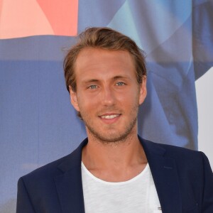 Lucas Pouille à la soirée "Evian Oversize" sur les toits des Galeries Lafayette à Paris, le 23 mai 2017. © Guirec Coadic/Bestimage