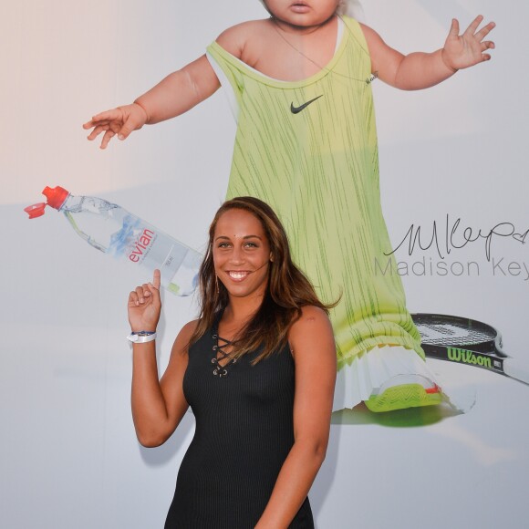 Madison Keys à la soirée "Evian Oversize" sur les toits des Galeries Lafayette à Paris, le 23 mai 2017. © Guirec Coadic/Bestimage