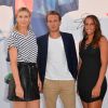 Maria Sharapova, Lucas Pouille et Madison Keys à la soirée "Evian Oversize" sur les toits des Galeries Lafayette à Paris, le 23 mai 2017. © Guirec Coadic/Bestimage