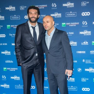 Ramzy Bedia et Eric Judor lors de la 5ème de la cérémonie des Magritte du cinéma belge à Bruxelles le 7 février 2015.