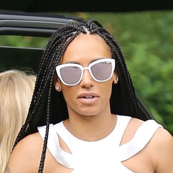 Melanie Brown (Mel B) arrive à un rendez-vous avec ses avocats à Beverly Hills, le 7 avril 2017