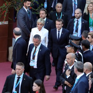 Le président français Emmanuel Macron et sa femme Brigitte Macron (Trogneux) - Concert au théâtre grec de Taormine dans le cadre du sommet du G7 en Sicile le 26 mai 2017 © Sébastien Valiela / Bestimage