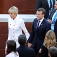 Le président français Emmanuel Macron et sa femme Brigitte Macron (Trogneux) - Concert au théâtre grec de Taormine dans le cadre du sommet du G7 en Sicile le 26 mai 2017 © Sébastien Valiela / Bestimage