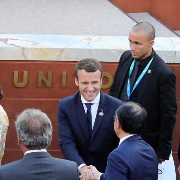 Le président français Emmanuel Macron et sa femme Brigitte Macron (Trogneux) - Concert au théâtre grec de Taormine dans le cadre du sommet du G7 en Sicile le 26 mai 2017 © Sébastien Valiela / Bestimage